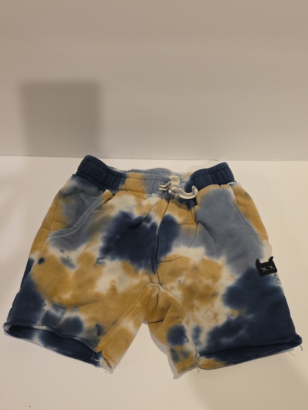 Munster Tie-Dye Blue and Yellow Kids Shorts Size 3